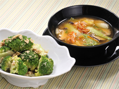 チンゲン菜のキムチスープ	