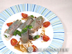 菜の花の生ハム巻き