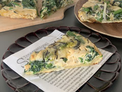 ほうれん草とひじきのキッシュ