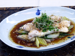 中華風蒸し魚