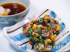 のりと大豆のかき揚げ