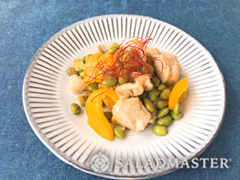 鶏肉と枝豆の塩レモン炒め